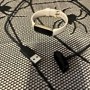 Fitbit Gold and White Women's Watch